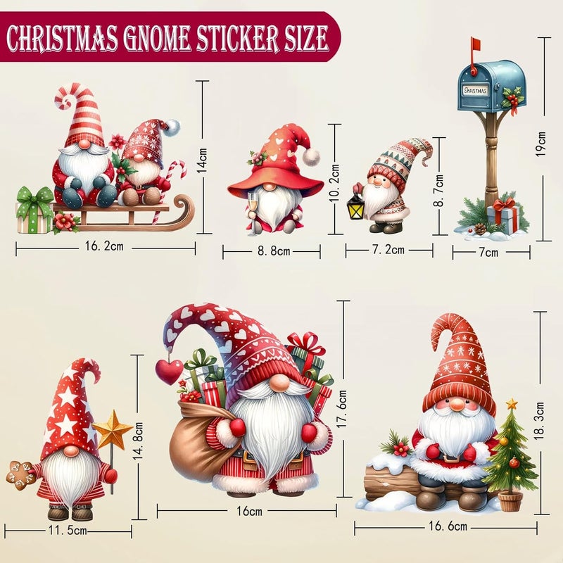 yinming Christmas Window Clings, Gnome Window Stickers,Window Decals Snowflake, Gnome Christmas Truck, Home Decorations,Thanksgiving Xmas Gifts,Kitchen, Living Room, Bedroom Window Stickers - Image 4